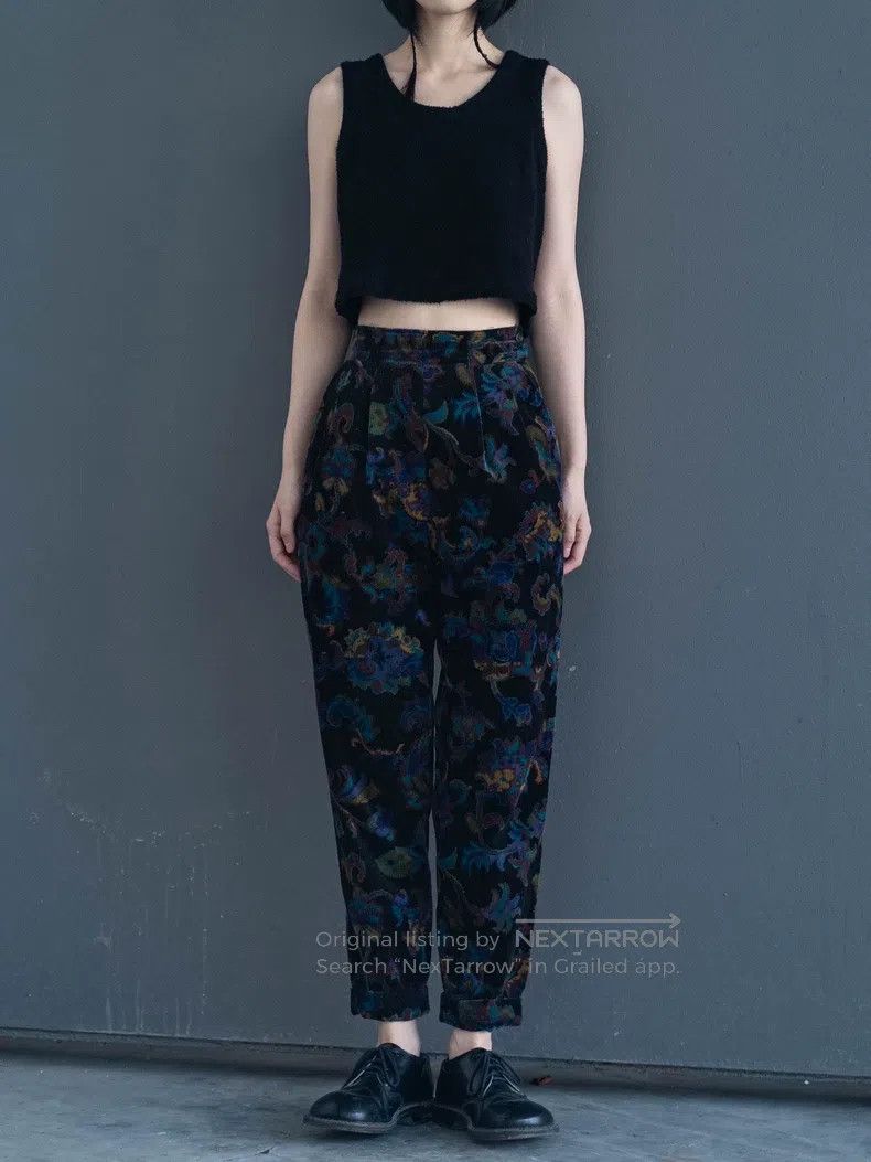 Kenzo Kenzo size M Ethnic floral corduroy trousers Size 27" / US 4 / IT 40 - 2 Thumbnail