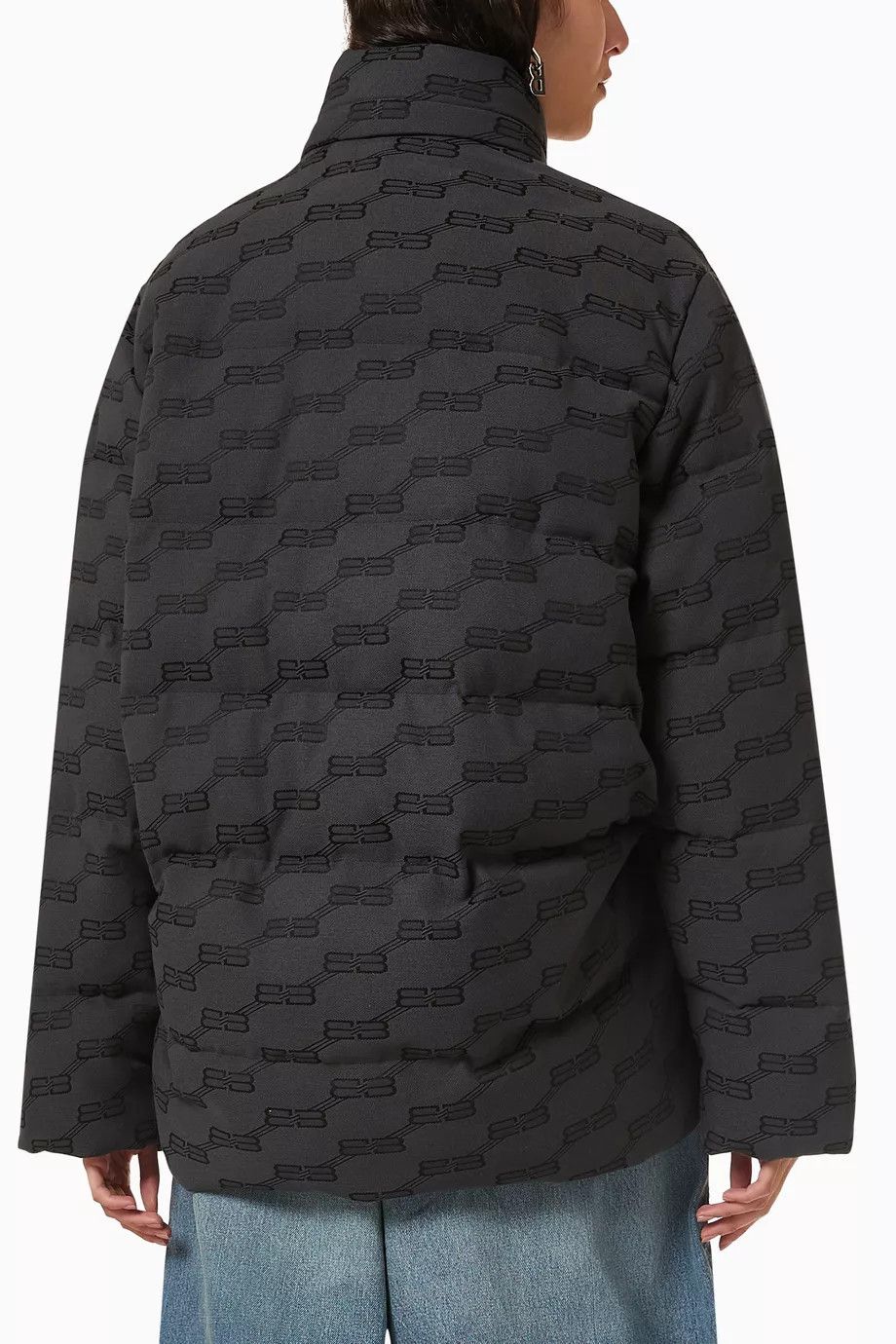 Balenciaga o1mt1gz0924 BB Monogram C-Shape Puffer in Black Size XS / US 0-2 / IT 36-38 - 6 Thumbnail