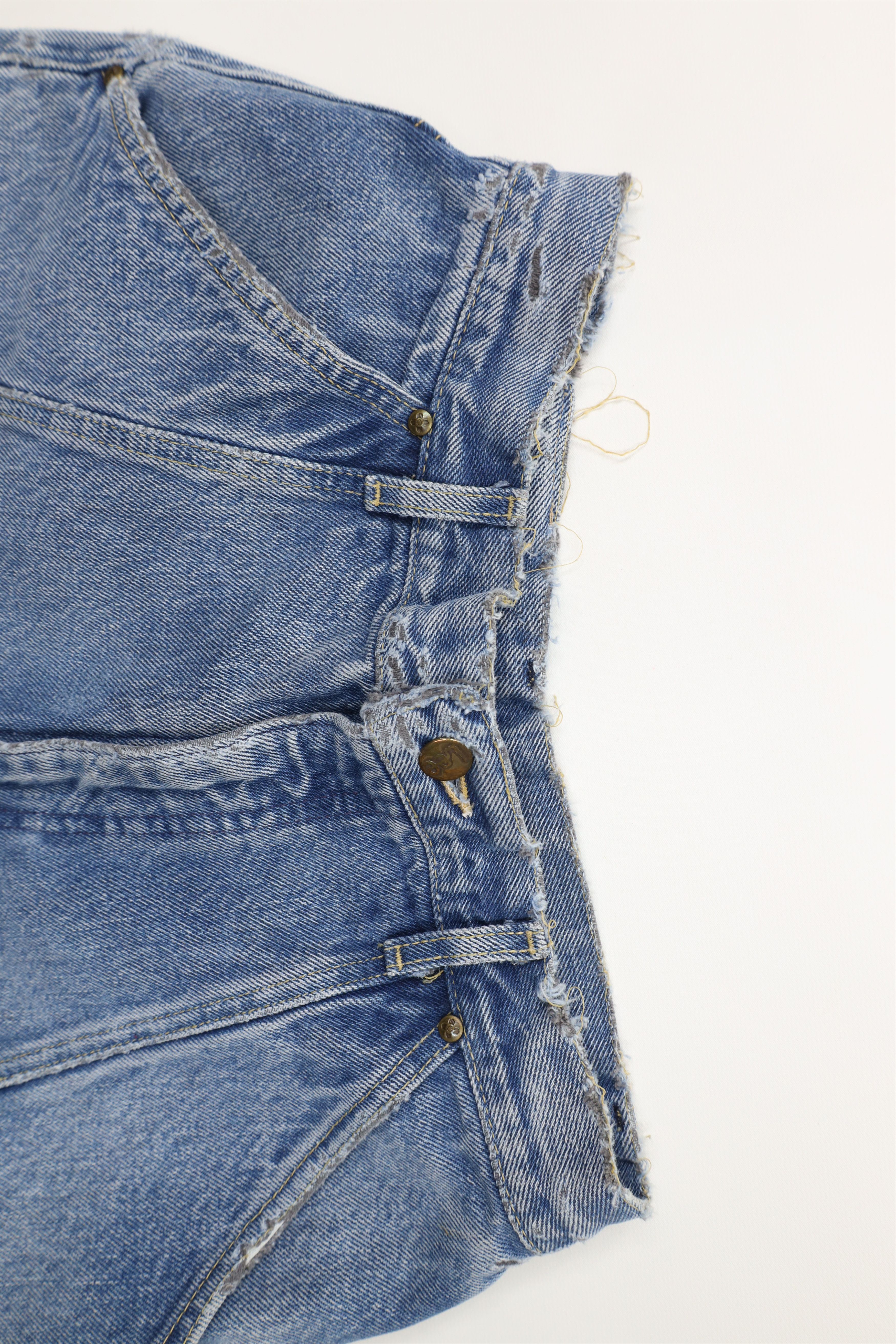 Lee Vintage 80s 90s Lee Tapered Leg Denim Jeans Blue Cotton USA Size 34" / US 12 / IT 48 - 9 Thumbnail