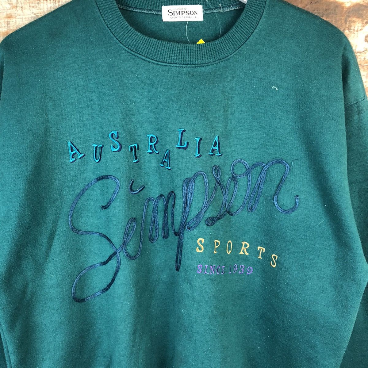 Japanese Brand × Vintage Simpson vintage australia Green Sweatshirt #A1509 Size US M / EU 48-50 / 2 - 9 Thumbnail
