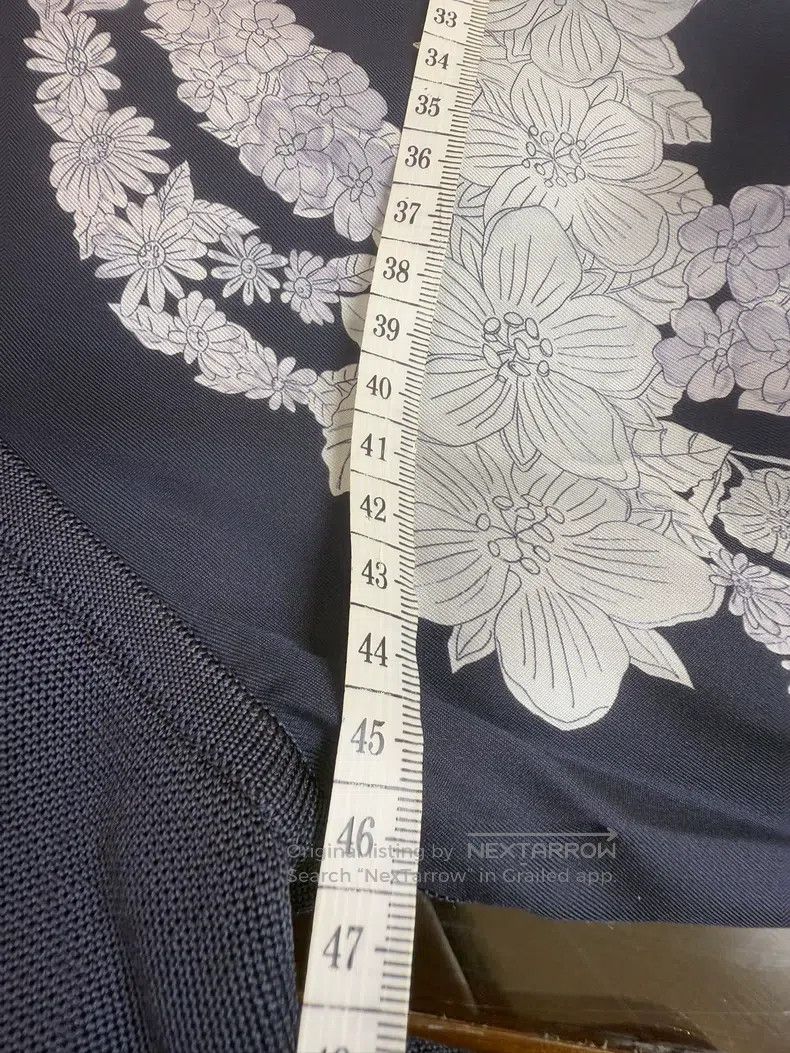 Hermes Hermes Dark Blue Silk Printed Pullover, Size 38, 100% Silk Size XS / US 0-2 / IT 36-38 - 5 Thumbnail