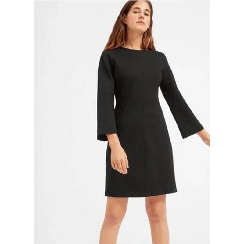 everlane 90s mini dress Everlane Safari Mini Dress In Classic Khaki, Size Medium, Cotton/Leather
