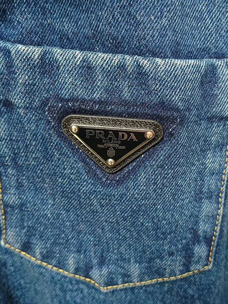 Prada PRADAFW22 Logo lapel long sleeve denim jacket 2503-Nextarro Size US XXL / EU 58 / 5 - 4 Thumbnail