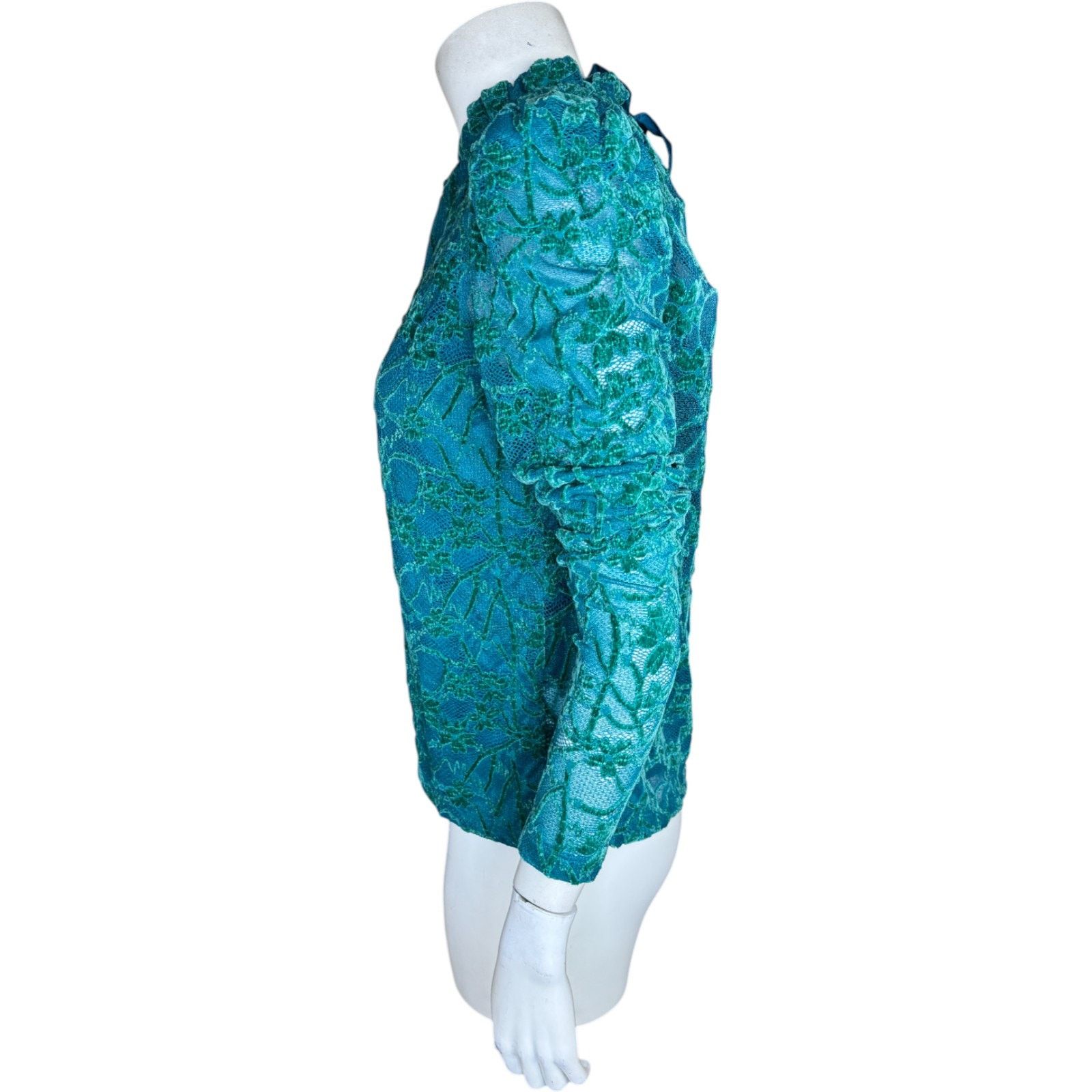 Other G Giuliana Teal Lace Cami Tank Top Adjustable Straps XS Size XS / US 0-2 / IT 36-38 - 4 Thumbnail