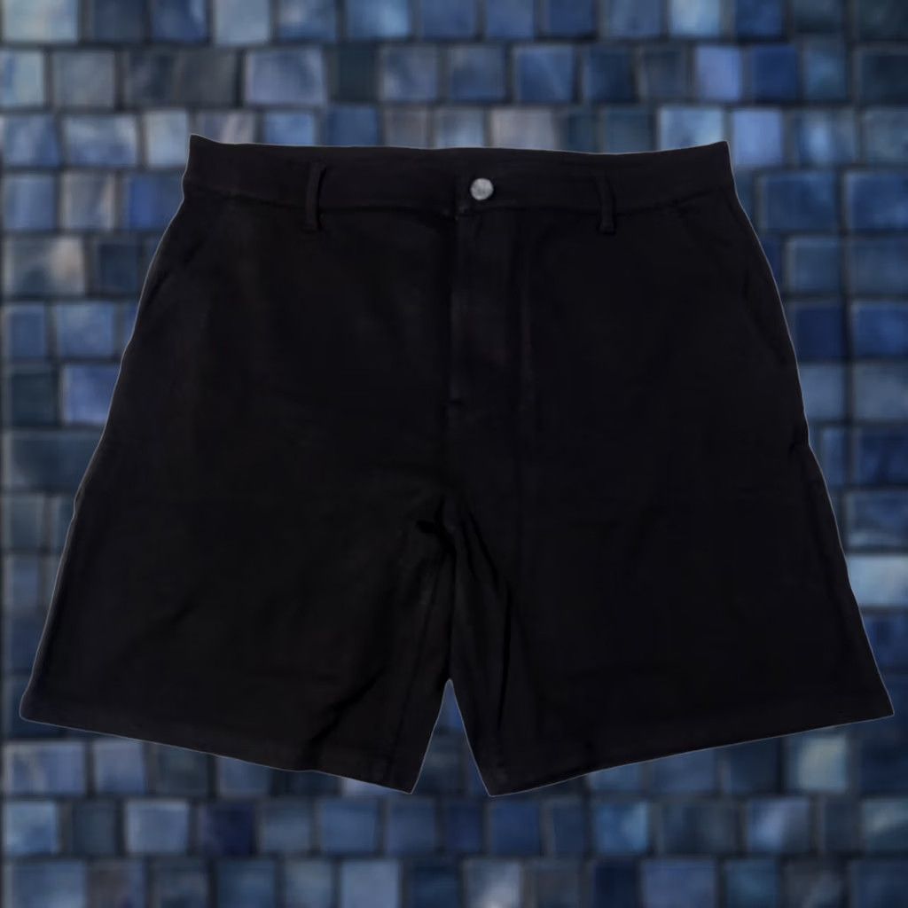 Vintage True Classic Mens Shorts Belted Chino Flat Front Black Pockets Size US 36 / EU 52 - 1 Thumbnail