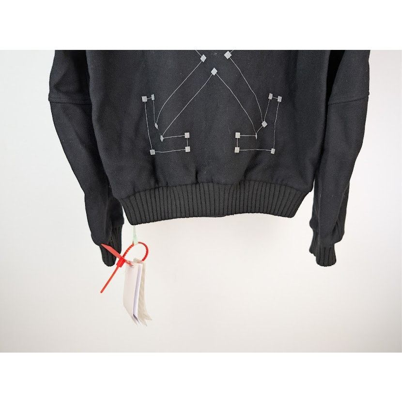 Off-White o1rshd1 Virgil Abloh Arrows Varsity Jacket in Black / White Size US M / EU 48-50 / 2 - 15 Thumbnail