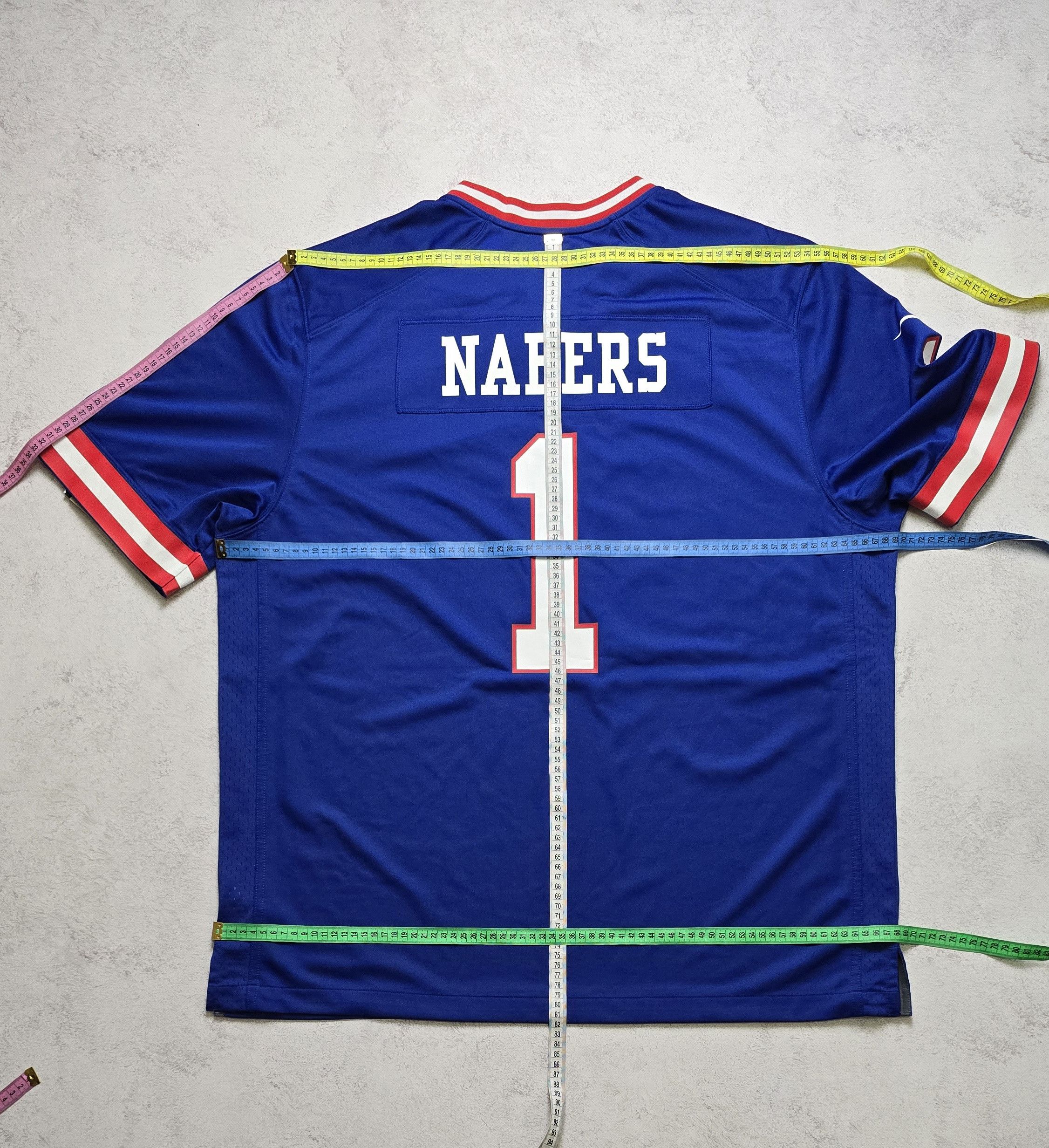 Nike Malik Nabers #1 Giants Nike NFL Game Jersey Size US XXL / EU 58 / 5 - 4 Thumbnail