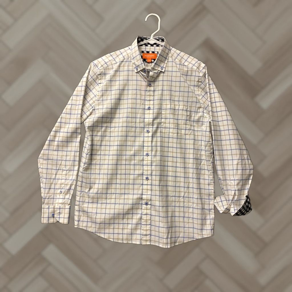 Johnston & Murphy Johnston Murphy Mens Performance Long Sleeve Button M Plaid Lightweight /60-51 Shirt Regular Mens Size US M / EU 48-50 / 2 - 1 Thumbnail