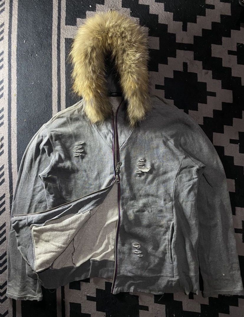 Nicole Club Nicole faux fur destroyed zip hoodie lgb style Size US L / EU 52-54 / 3 - 2 Thumbnail