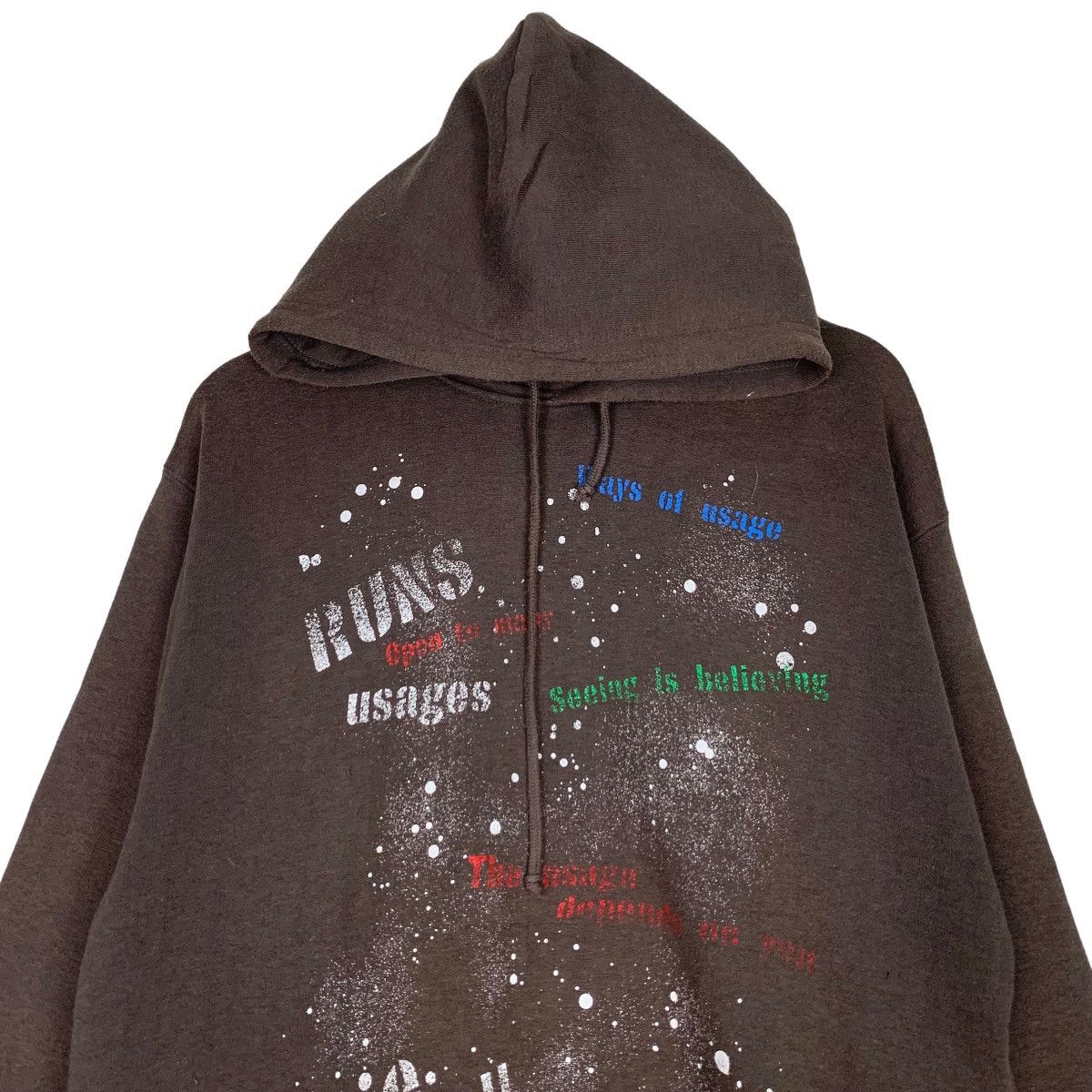 Japanese Brand BLUE VACATION Paint Splatters Pullover Hoodies #0781-C35 Size US L / EU 52-54 / 3 - 3 Thumbnail
