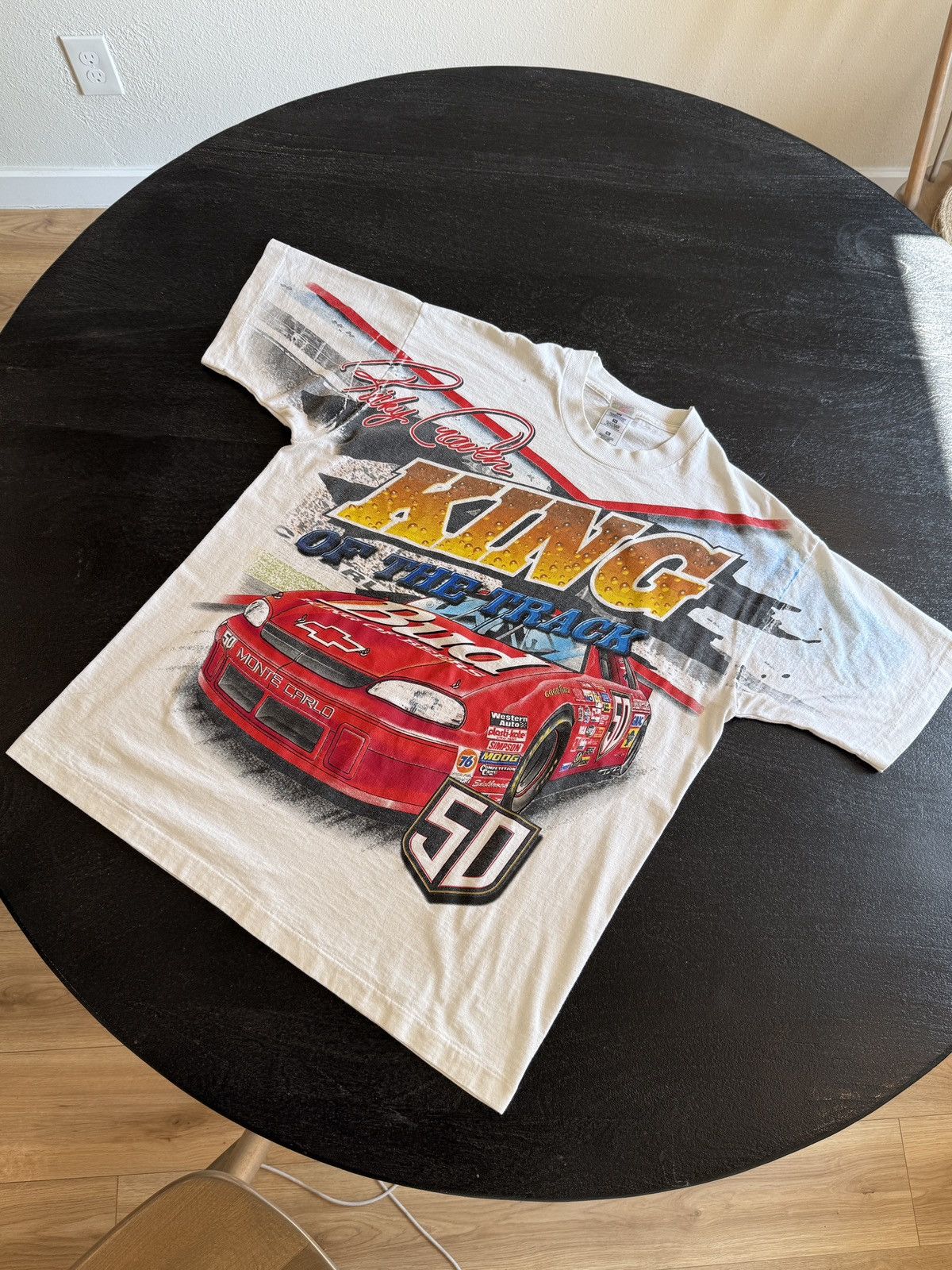 NASCAR Vintage Nascar Ricky Craven Budweiser King Of Beer TShirt XL Size US XL / EU 56 / 4 - 1 Thumbnail