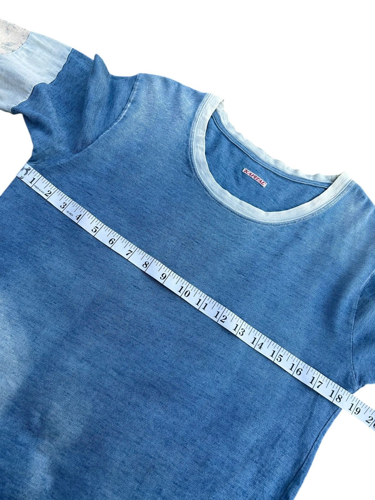Kapital Kapital Hippies Boro Patchwork indigo Sunfaded tshirt Size US M / EU 48-50 / 2 - 18 Thumbnail