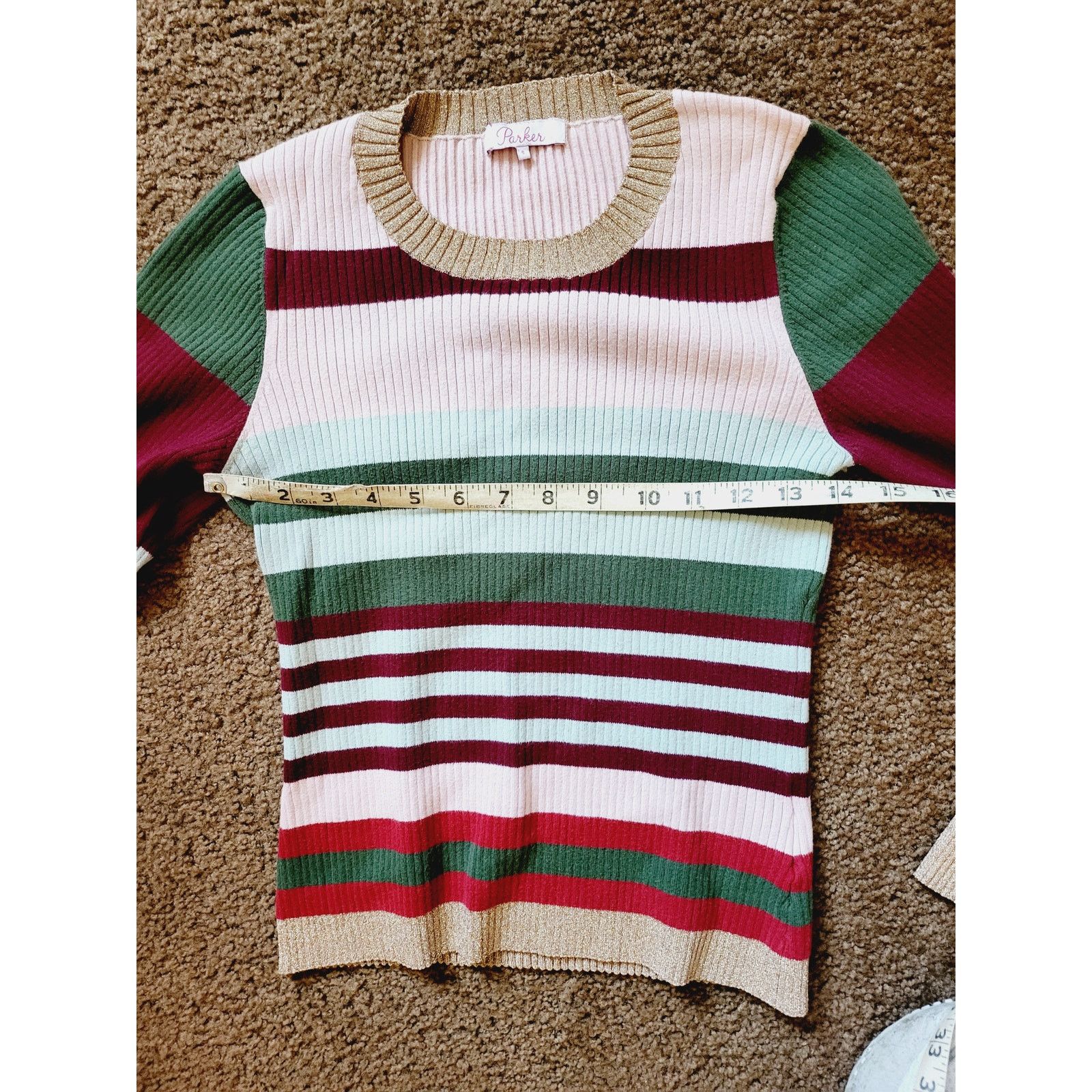Parker Parker Long Sleeve Crew Neck Ribbed Striped Sweater Size S / US 4 / IT 40 - 5 Thumbnail