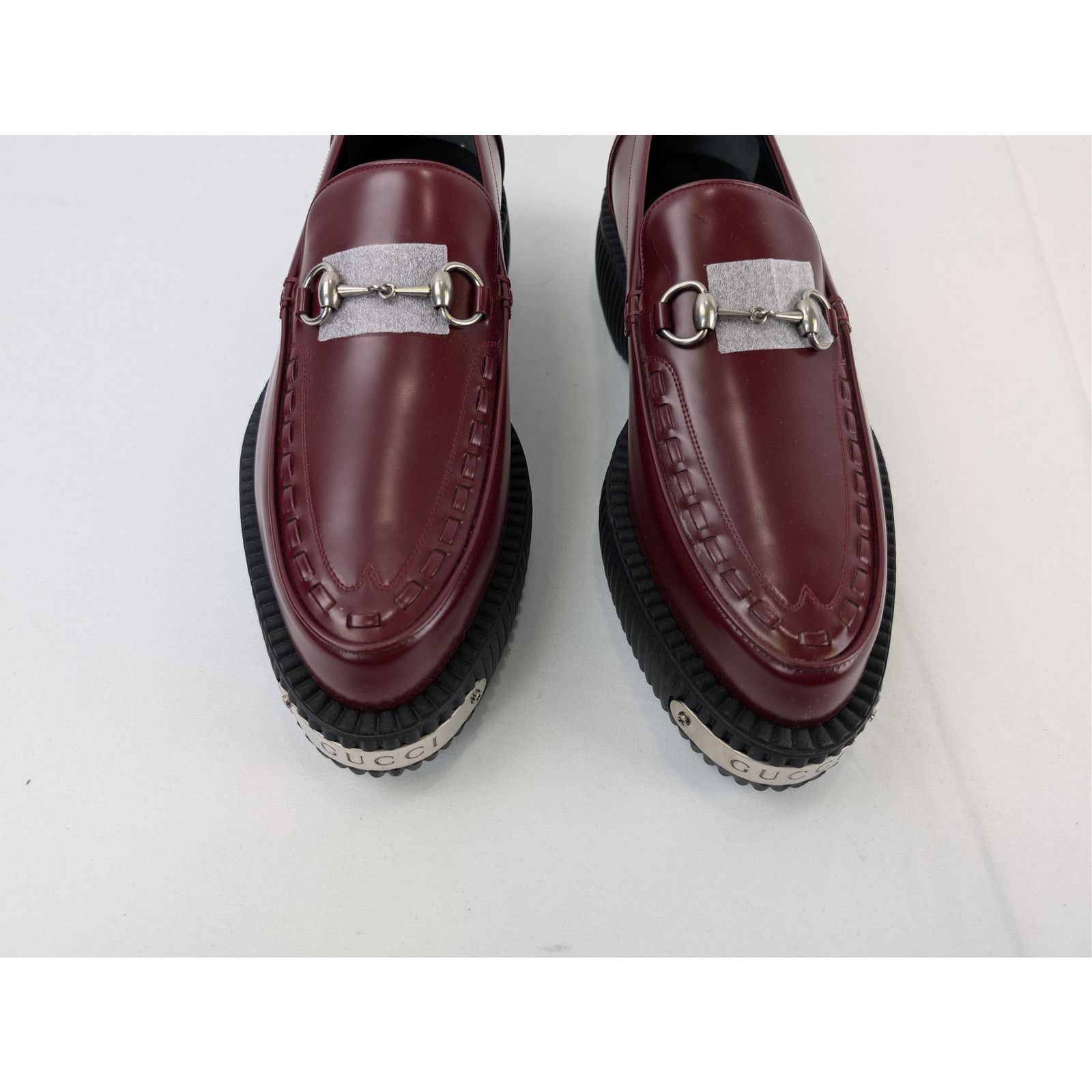Gucci o1rshd1 Horsebit Creeper Loafer in Rosso Ancora Red leather Size US 11.5 / EU 44-45 - 10 Thumbnail