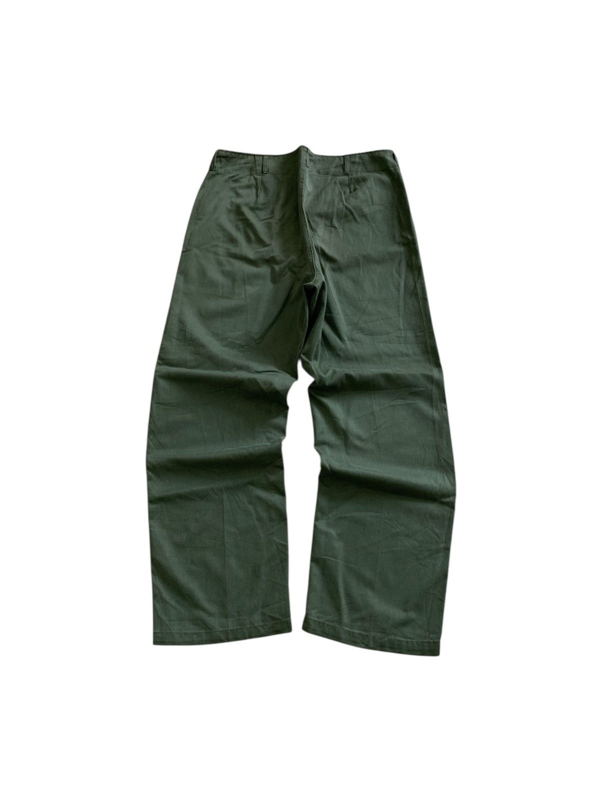 Japanese Brand Vintage 80s Korean Army HBT OG Trousers Size US 34 / EU 50 - 7 Thumbnail