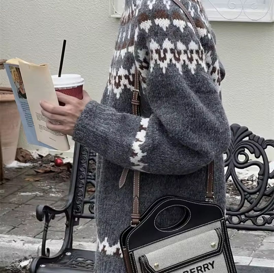 Japanese Brand × Vintage Fair Isle Jacquard Sweater Retro Baggy Crewneck Knit Size US XL / EU 56 / 4 - 3 Thumbnail