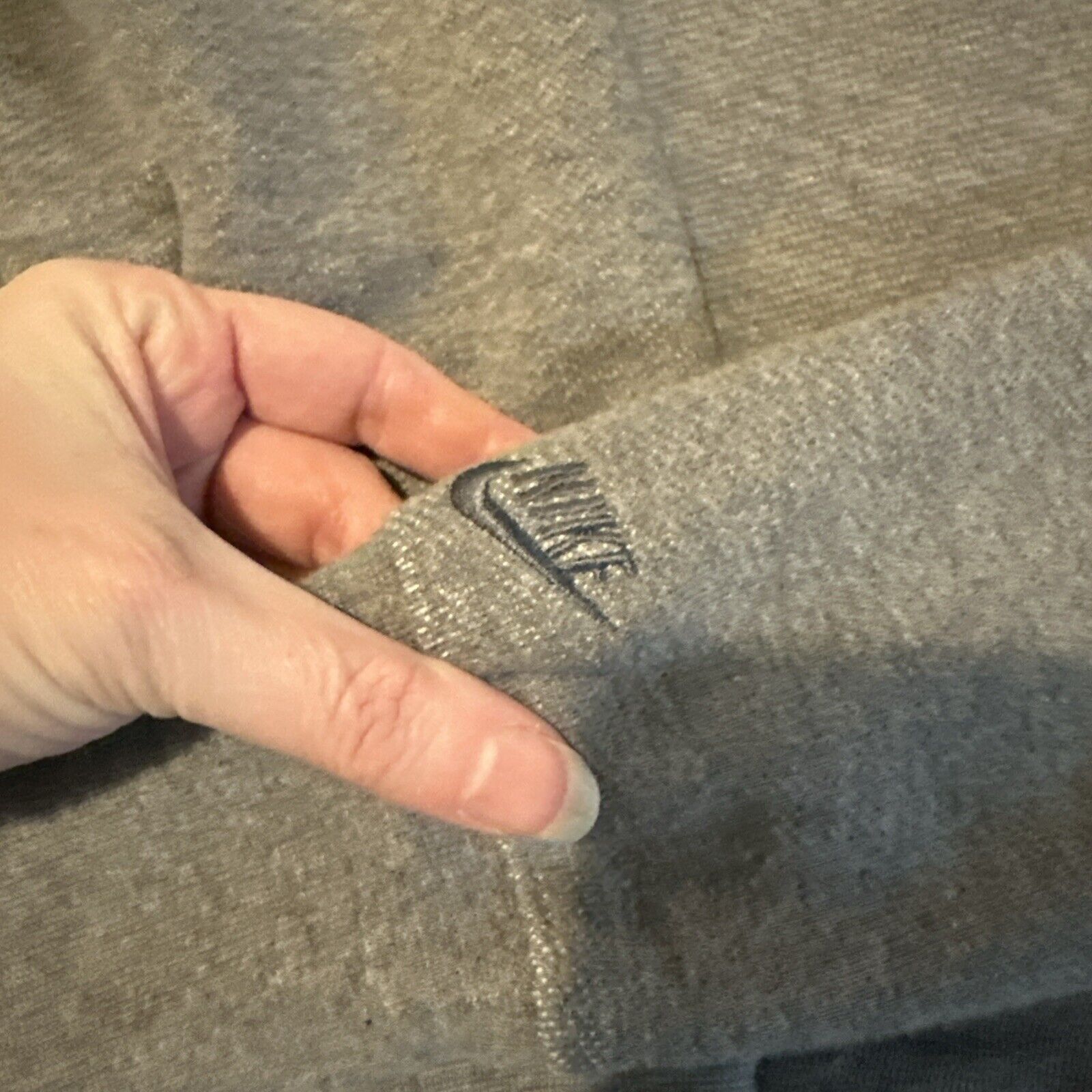 Nike Nike Gray Sweatshirt with Lamb Leather Shoulder Panels - S Size S / US 4 / IT 40 - 8 Thumbnail