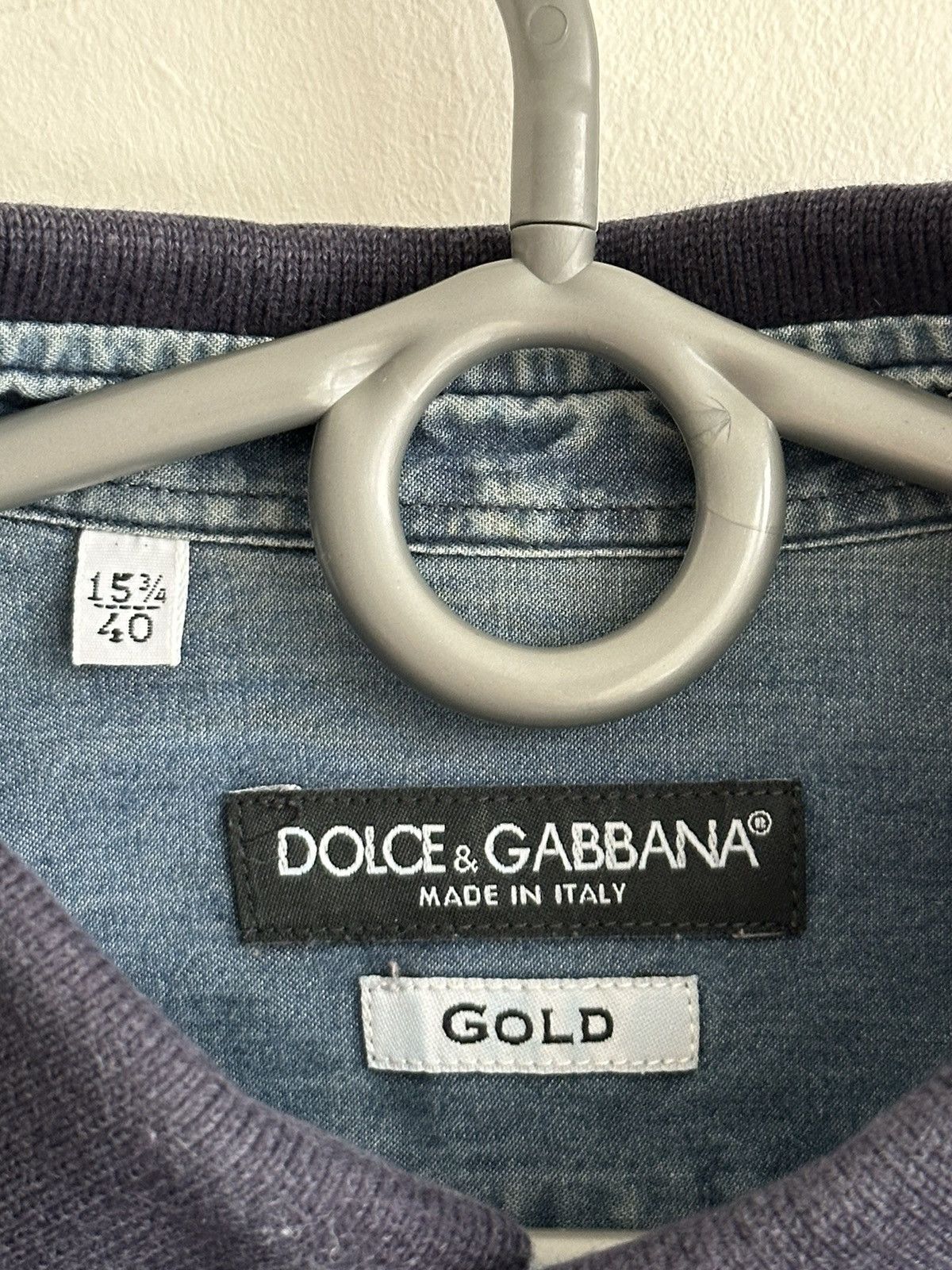 Dolce & Gabbana Dolce & Gabbana Gold Long Sleeve Shirt Button Up Size 40 Size US M / EU 48-50 / 2 - 9 Thumbnail