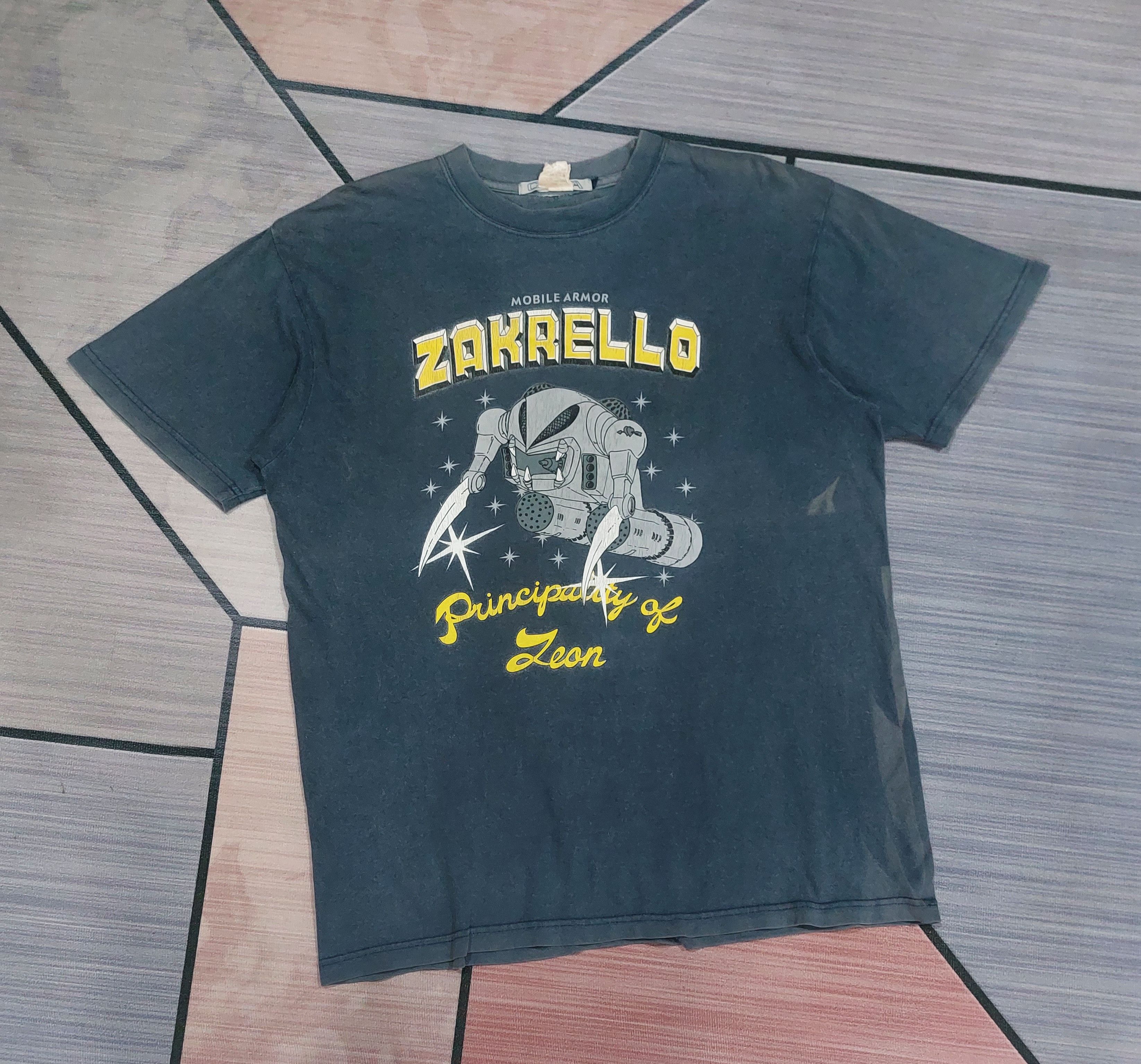 Anime × Japanese Brand × Vintage 🔥🔥🔥GUNDAM Y2K ZAKRELLO PRINCIPALITY OF ZEON SUN FADED TEE Size US L / EU 52-54 / 3 - 1 Thumbnail