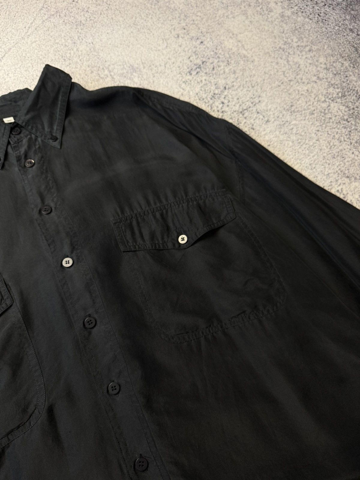 Other Vintage Pure Silk Black Shirt Button Up Y2K Japanese Size XL Size US XL / EU 56 / 4 - 10 Thumbnail