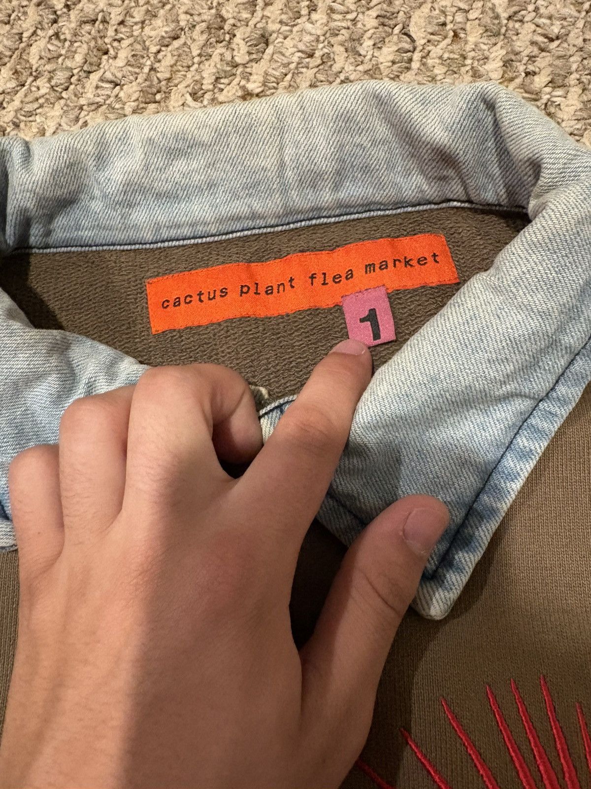 Cactus Plant Flea Market Cactus plant flea market green flash half zip denim small Size US S / EU 44-46 / 1 - 4 Thumbnail
