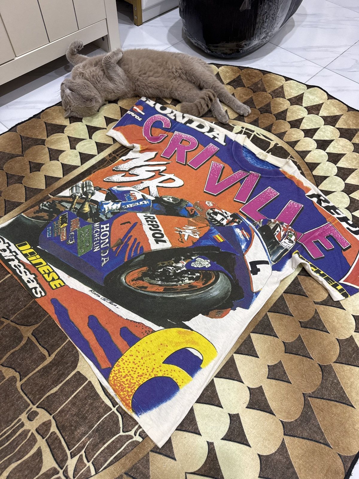 Vintage ‼️Rare Vintage Honda Alex Criville shirt 90s‼️ Size US XL / EU 56 / 4 - 3 Thumbnail