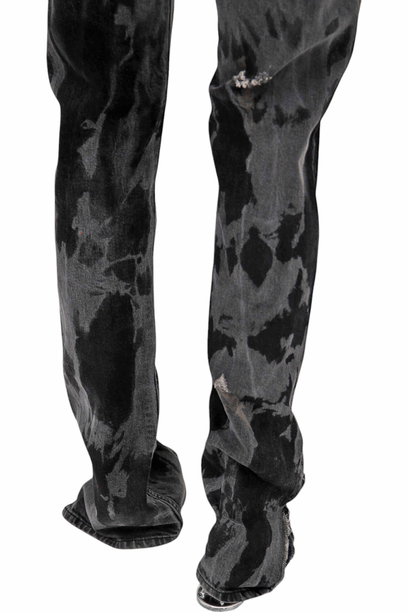 Helmut Lang Grey Distressed Painted Jeans Size US 29 - 9 Thumbnail