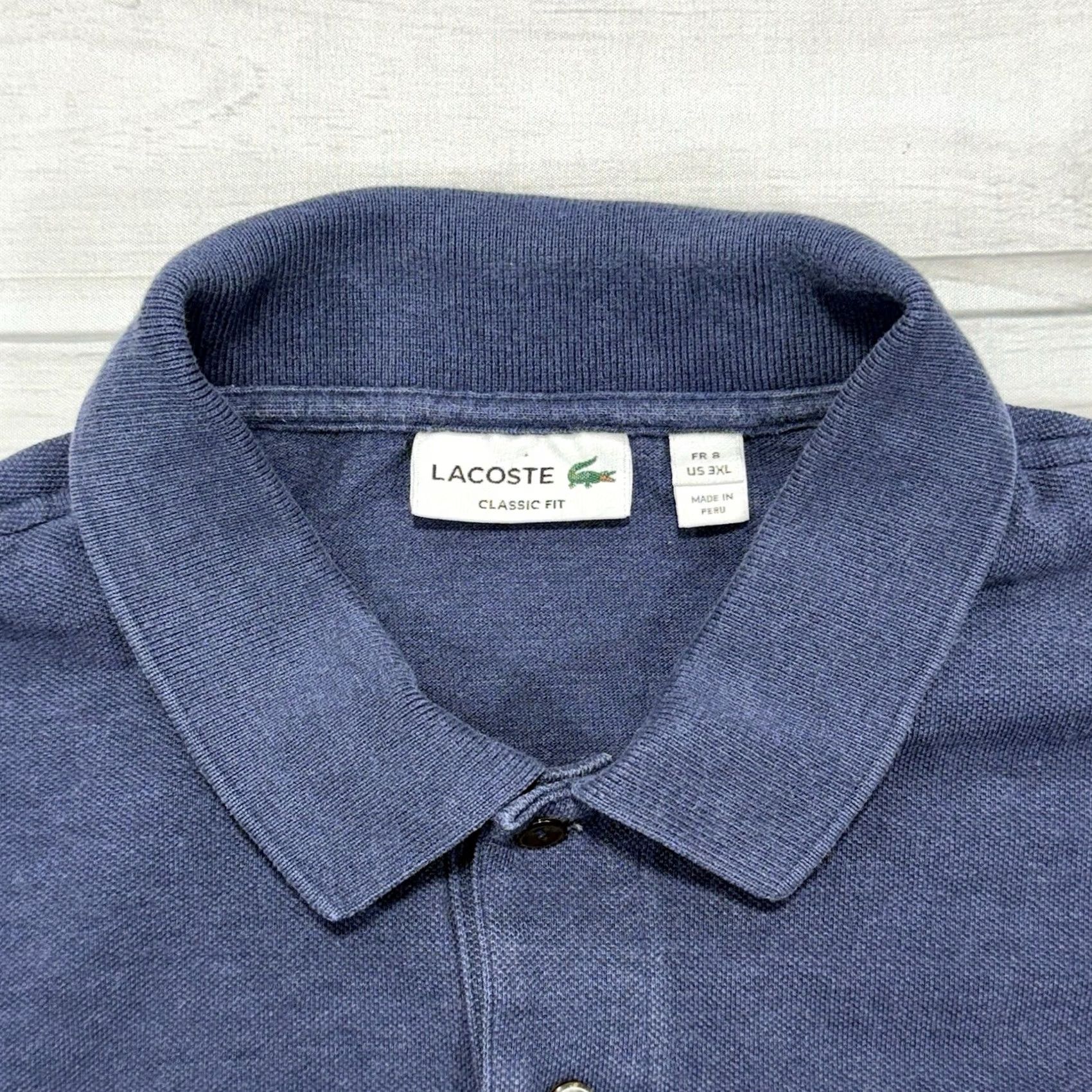 Lacoste Lacoste Polo Shirt Mens 3XL Blue Short Sleeve Cotton Tennis Golf Preppy Logo Embroidered Shirt Mens Size US XXL / EU 58 / 5 - 3 Thumbnail