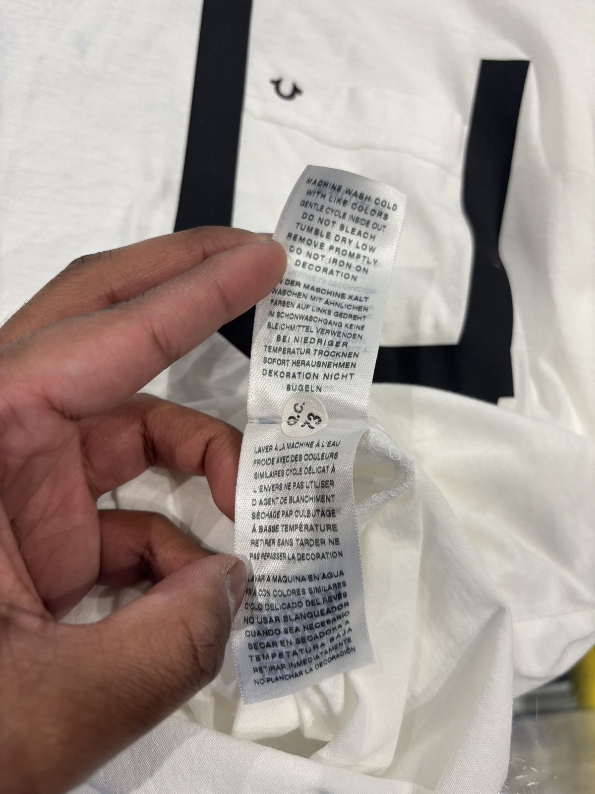 True Religion True Religion White Black Contrast Pocket Tee Size: L Size US L / EU 52-54 / 3 - 5 Thumbnail