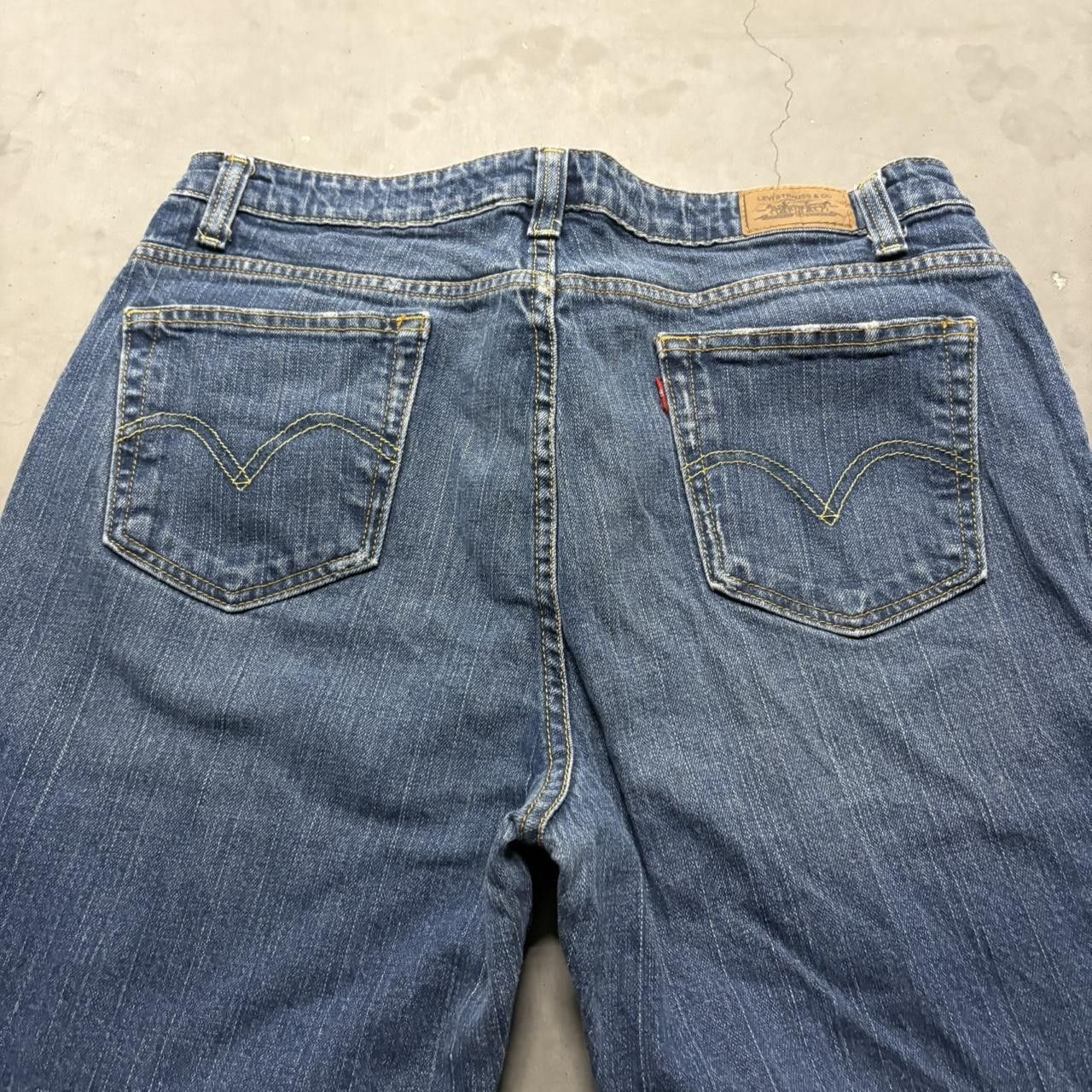 Levi's Crazy Vintage Y2K/2000s Levis Flare Bootcut Streetwear Skater grunge Dark Wash Denim Jeans! Size US 34 / EU 50 - 6 Thumbnail