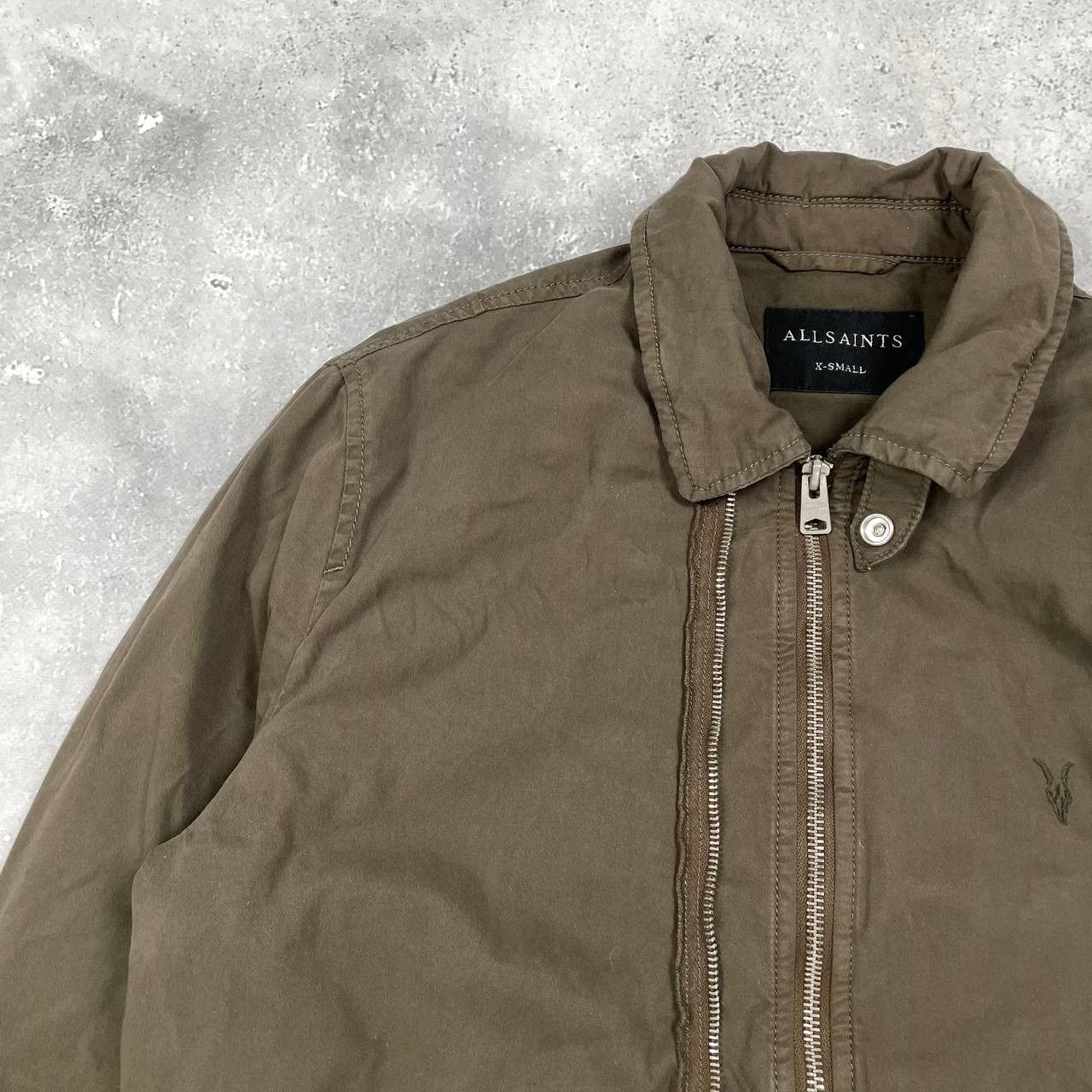 Allsaints Allsaints Nicks Double Zip Bomber Jacket Khaki Size XS Size US XS / EU 42 / 0 - 3 Thumbnail