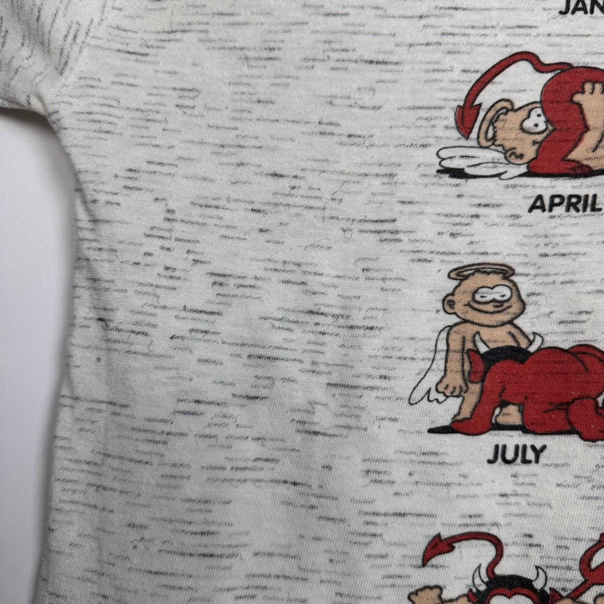 Vintage ANGEL DEVIL SEX POSITION Y2K T-SHIRT KAMA SUTRA TEMPTATION Size US L / EU 52-54 / 3 - 8 Thumbnail