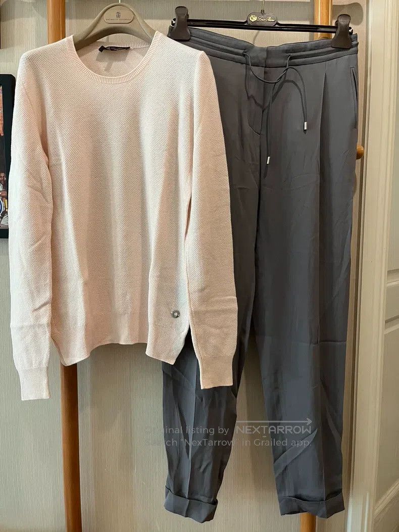 Loro Piana Loro Piana 2023 Cherry Blossom Pink Cashmere Knit Top Size M / US 6-8 / IT 42-44 - 2 Thumbnail