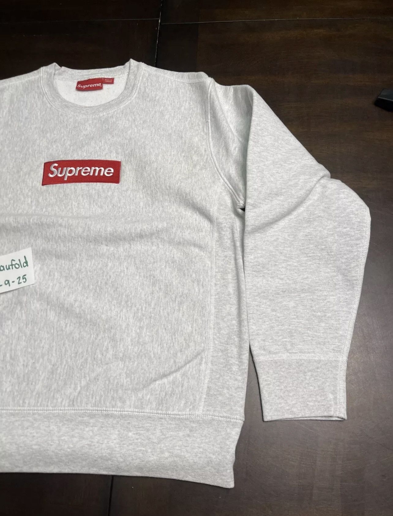 Supreme Supreme Box Logo Crewneck Ash Grey (FW18) Size US M / EU 48-50 / 2 - 3 Thumbnail