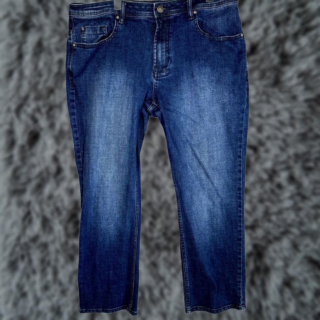 Denime Buffalo Jackson X Jeans Men’s 38x30 Blue Denim Stretch Straight Leg Jackson-X Jeans Size US 38 / EU 54 - 1 Thumbnail