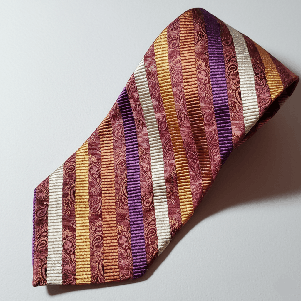 Altea Altea Milano 100% Silk Vintage Tie Burgundy wine Size ONE SIZE - 4 Thumbnail