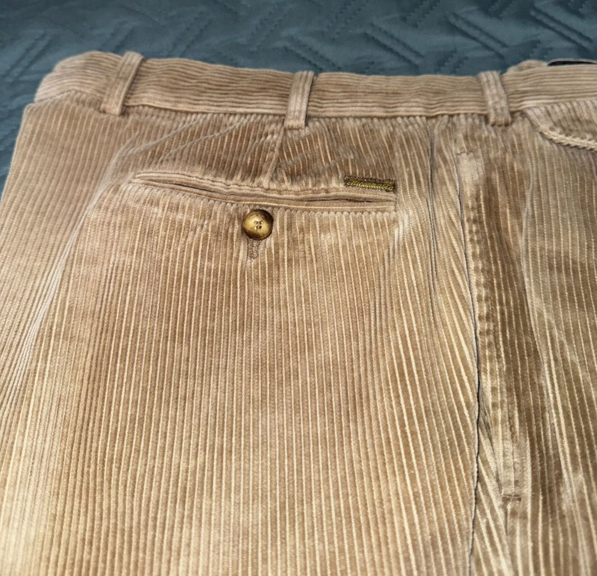 Faconnable Façonnable Men's Corduroy Pants - Size 48 - Classic Beige Size US 32 / EU 48 - 6 Thumbnail