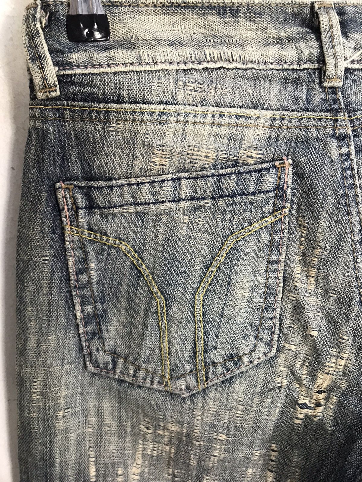Miss Sixty Miss Sixty Distressed Indigo Denim Jeans Relaxed Tapered Size 27" / US 4 / IT 40 - 11 Thumbnail