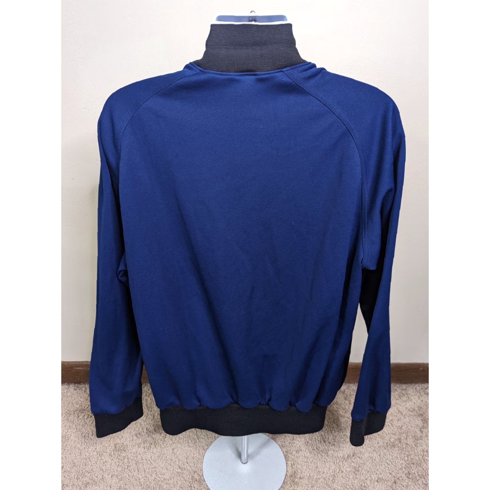 Nike VINTAGE Nike Sweatshirt Full Zip Collared Blue 90s Large Mens Size US L / EU 52-54 / 3 - 3 Thumbnail