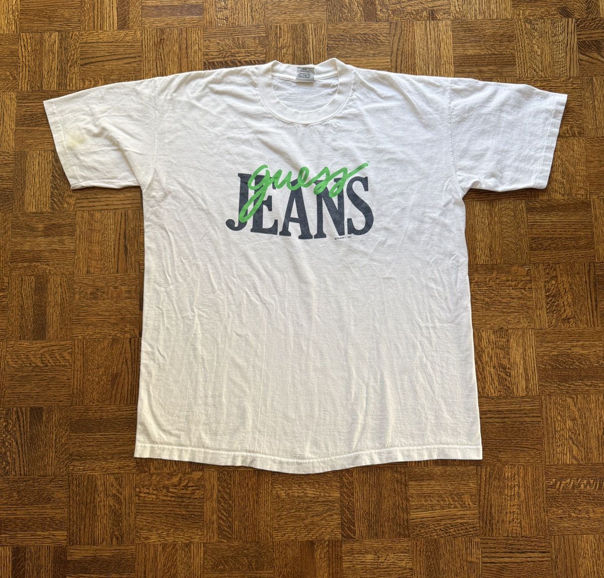 Guess Vintage 90s Guess Jeans Graphic Tee Size US XL / EU 56 / 4 - 1 Thumbnail