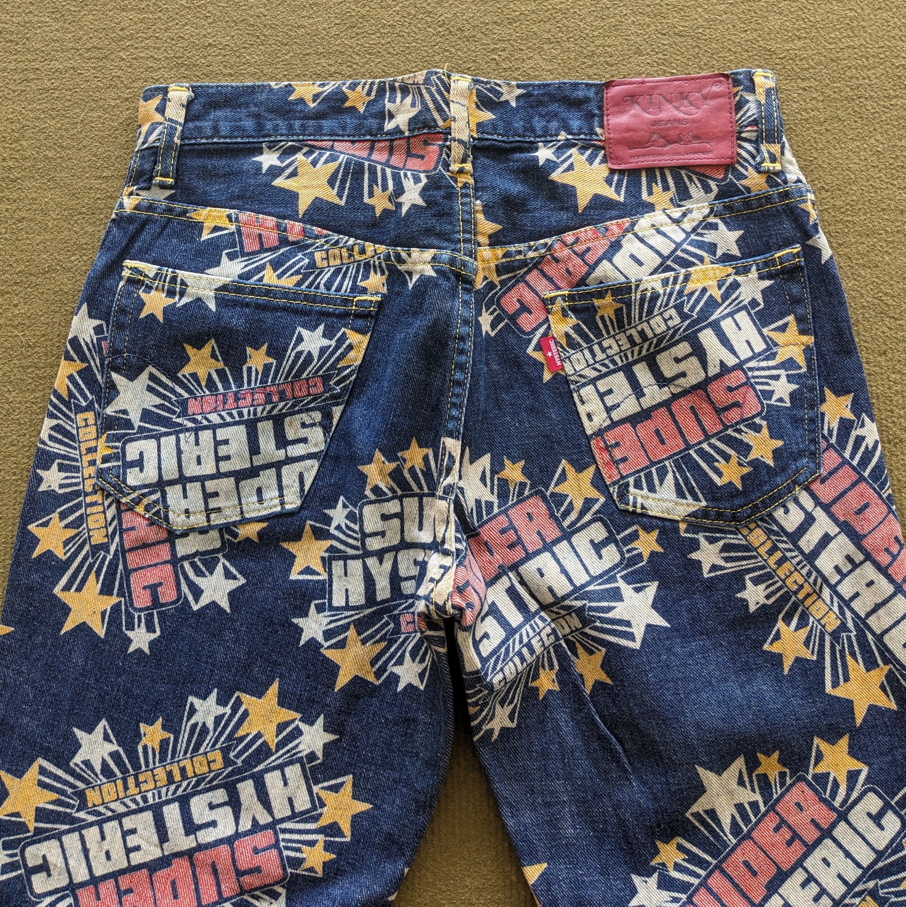 Hysteric Glamour Vintage HYSTERIC GLAMOUR KINKY Overprinted Denim Jeans Size US 29 - 3 Thumbnail