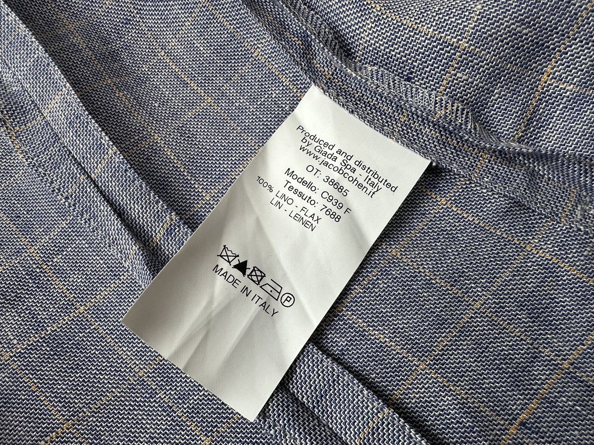 Jacob Cohen JACOB COHEN Hand Made 100% Linen Check Sport Blazer Jacket Size M / US 6-8 / IT 42-44 - 15 Thumbnail