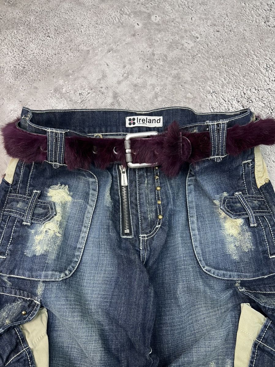 Hysteric Glamour × If Six Was Nine SALE✅✅AVANT-GARDE GOTHIC LEATHER fur BELT RICK OWENS STYLE Size ONE SIZE - 6 Thumbnail