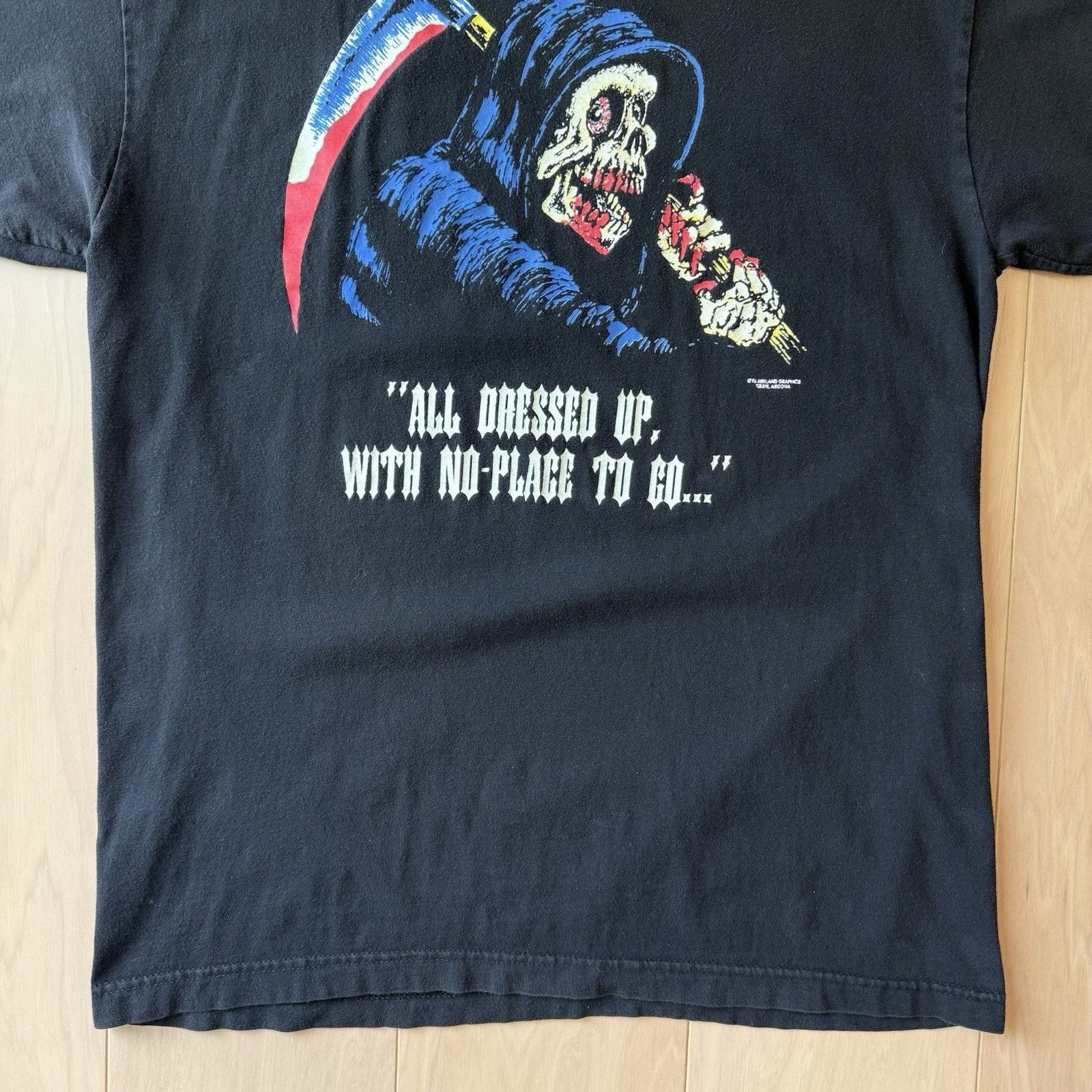 Vintage Vintage Grim Reaper Shirt Large Black 90s Streetwear Horror Size US L / EU 52-54 / 3 - 4 Thumbnail