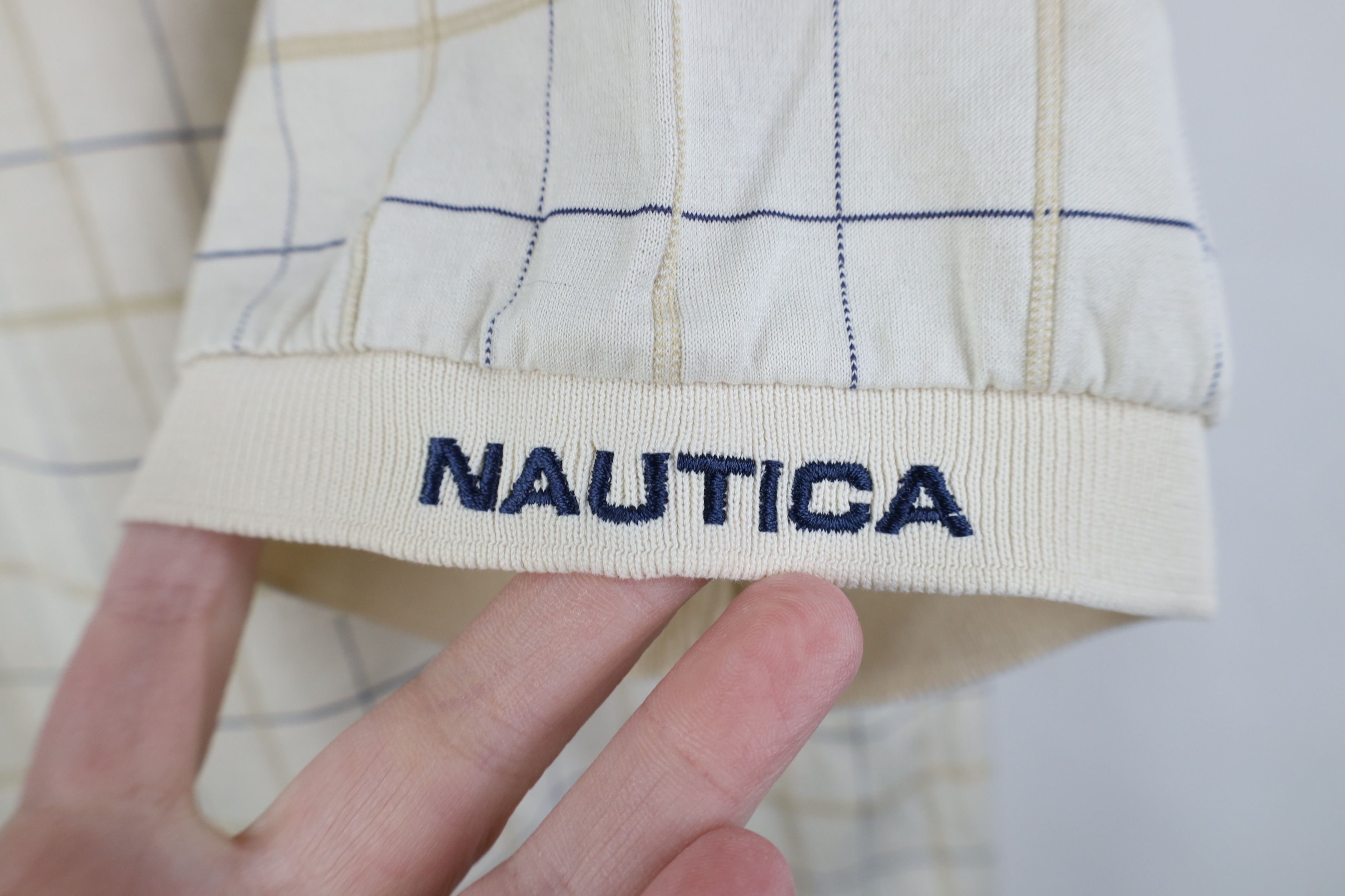 Nautica Vintage 90s Nautica Checkered Knit Collared Golf Polo Shirt Size US M / EU 48-50 / 2 - 4 Thumbnail