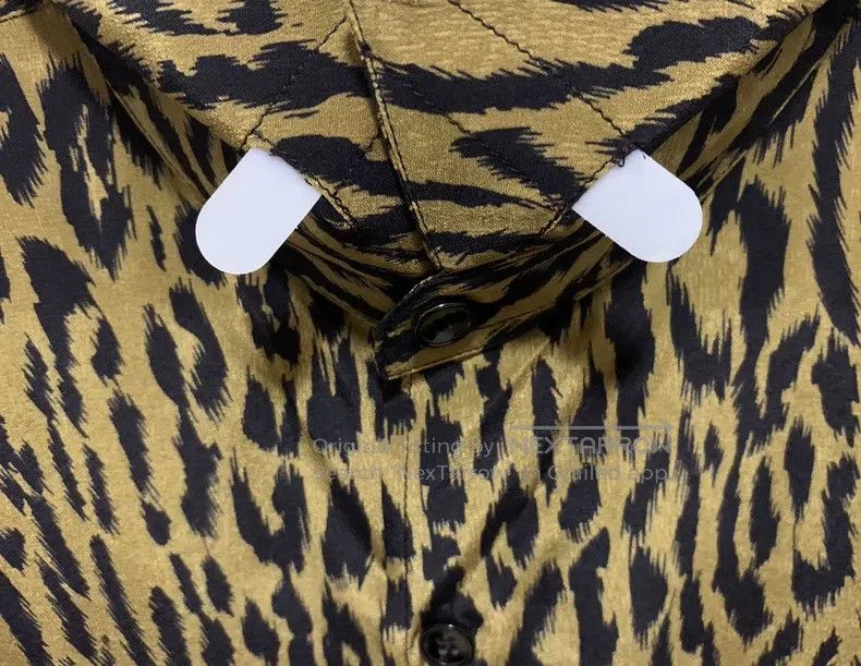 Saint Laurent Paris Saint Laurent Paris Size 37 Silk Leopard Print All-Over Sh Size US S / EU 44-46 / 1 - 7 Thumbnail