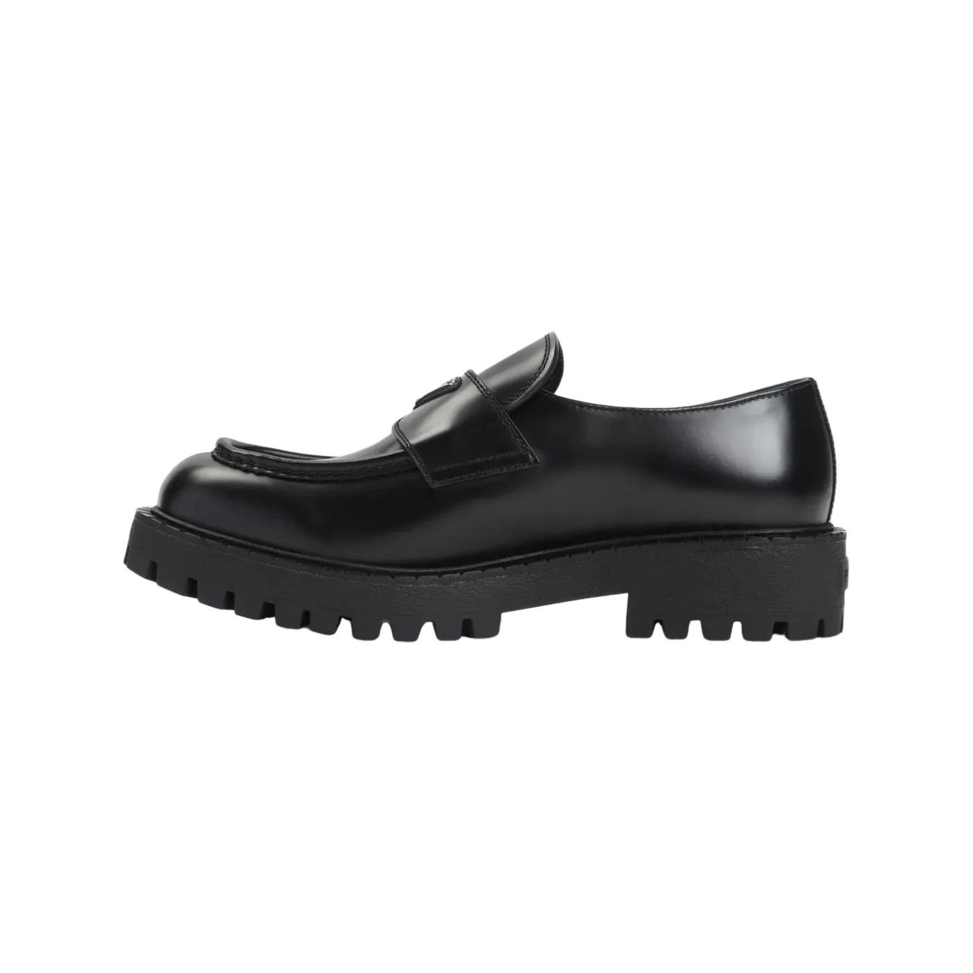 Prada PRADA Black Brushed Leather Loafers New & Authentic Size US 11 / EU 44 - 2 Thumbnail