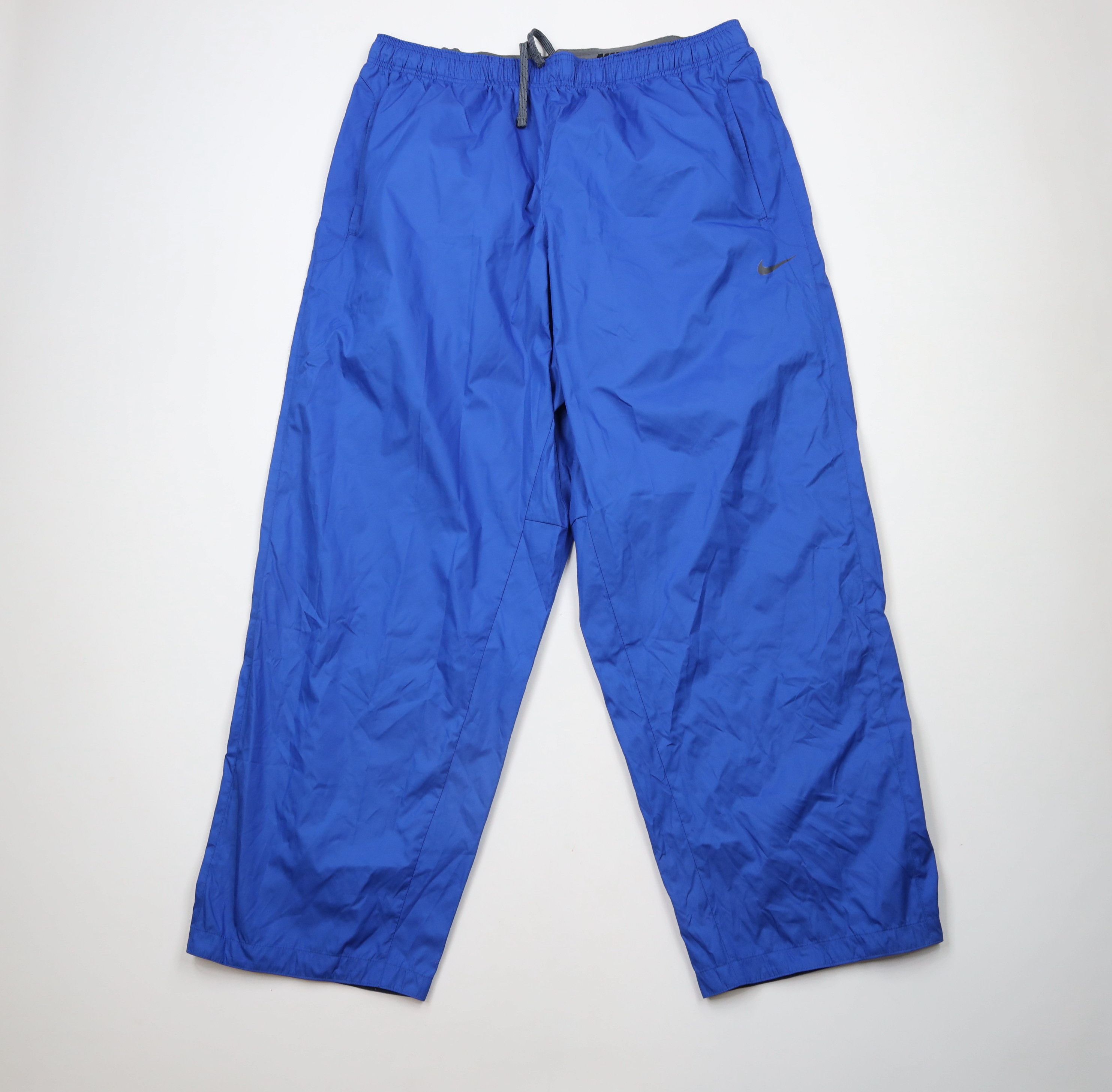 Nike × Vintage Nike Storm Fit Mini Swoosh Wide Leg Rain Pants Royal Blue Size US 44 / EU 60 - 1 Thumbnail
