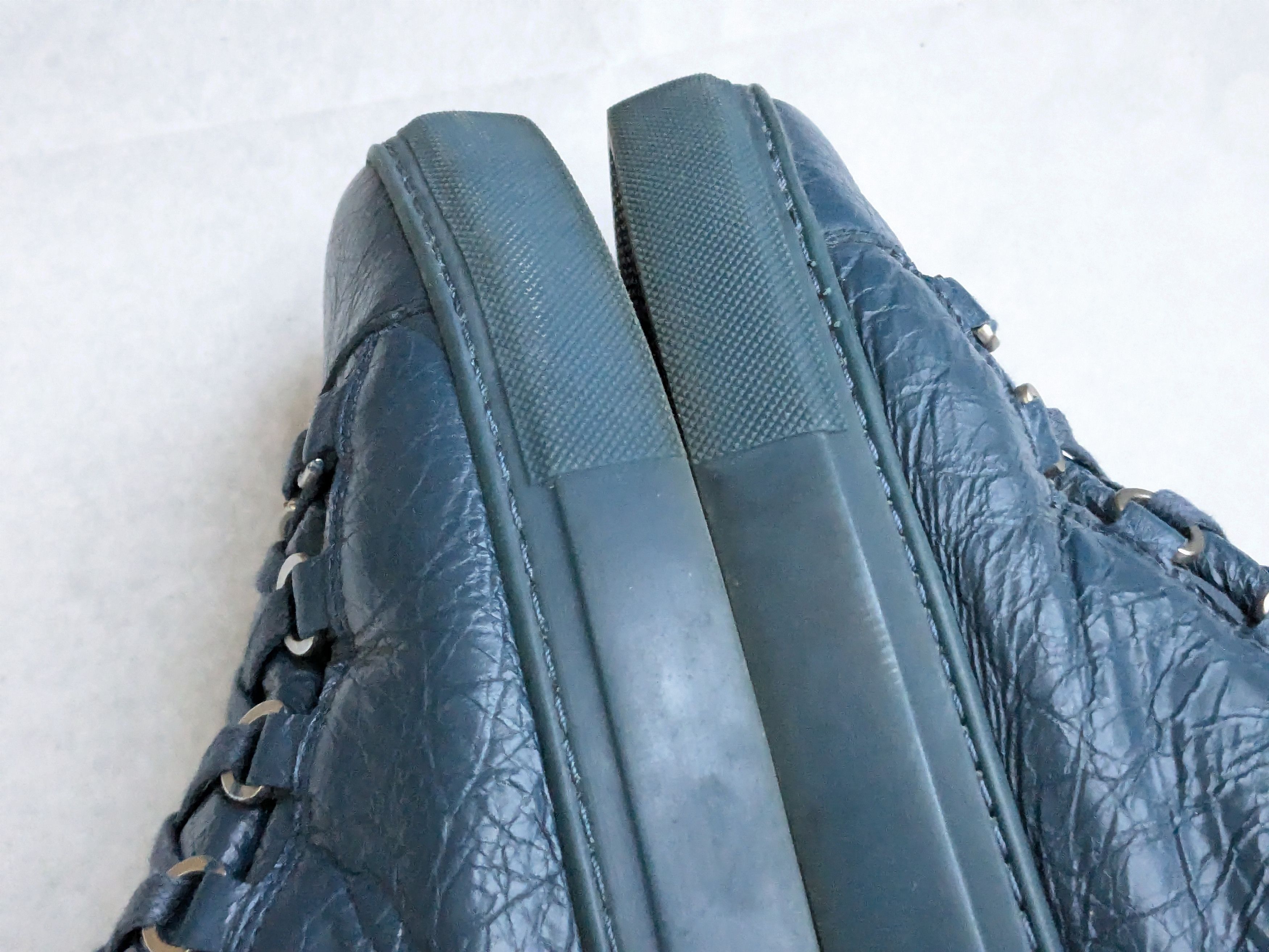 Balenciaga Balenciaga Arena Blue Leather 8 High Tops Lace Up Size US 8 / EU 41 - 6 Thumbnail