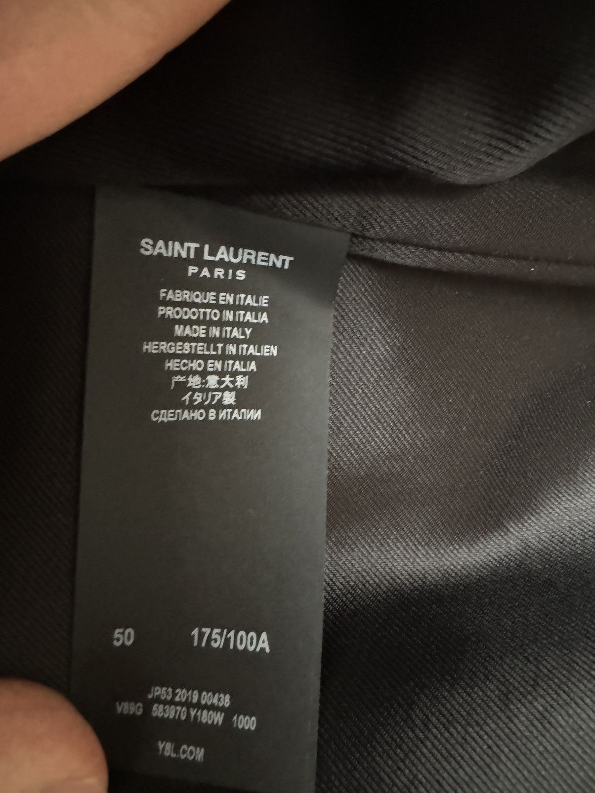 Saint Laurent Paris SAINT LAURENT Black Wool Varsity Bomber Jacket Size US M / EU 48-50 / 2 - 4 Thumbnail